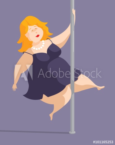 chubby pole dancer