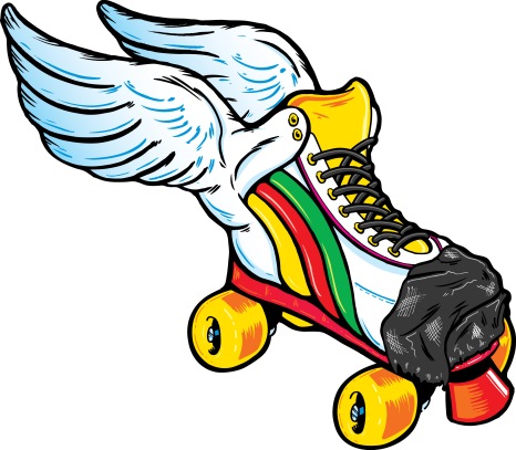 Retro Style Winged Roller Skate